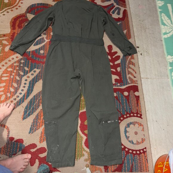 Real USAF Pilot Flight Suit Jumpsuit 70s Vtg CWU-27/P L Reg irlift Vietnam Era - Picture 12 of 12